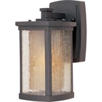 Bungalow Outdoor Wall Light - Bronze / Seedy Glass