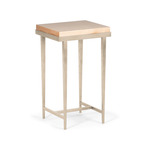 Wick Side Table - Soft Gold / Natural Maple
