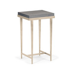 Wick Side Table - Soft Gold / Grey Maple