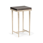 Wick Side Table - Soft Gold / Espresso Maple