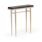 Wick Console Table - Soft Gold / Espresso Maple