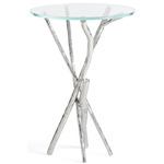 Brindille Accent Table - Sterling / Clear