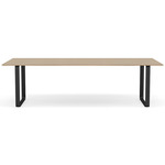 70/70 Dining Table - Black / Solid Smoked Oak