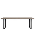 70/70 Dining Table - Black / Solid Smoked Oak