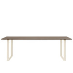 70/70 Dining Table - Sand / Solid Smoked Oak