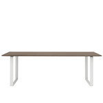 70/70 Dining Table - White / Solid Smoked Oak