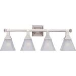 Brentwood Bathroom Vanity Light - Satin Nickel / Frosted