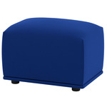 Echo Rectangular Pouf - Black / Attire Cobalt