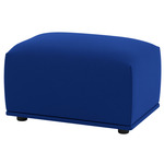 Echo Rectangular Pouf - Black / Attire Cobalt