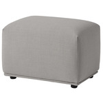 Echo Rectangular Pouf - Black / Attire Shale