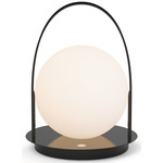 Bola Portable Indoor / Outdoor Table Lamp - Black / Opal