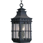 Nantucket Outdoor Pendant - Country Forge / Seedy Glass