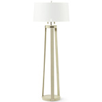 Sebastian Floor Lamp - Steel / White