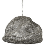 Andorra Wicker Pendant - Pewter / Dark Gray