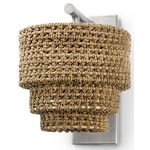 Veranda Wall Sconce - Pewter / Woven Natural