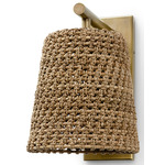 Green Oaks Wall Sconce - Antique Brass / Woven Natural