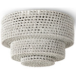 Veranda Flush Ceiling Light - Nickel / Woven Whitewash