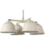 Capistrano Chandelier - Brushed Nickel / Natural