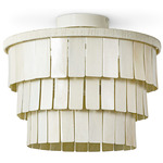 Juliet Semi Flush Ceiling Light - Cream / Natural