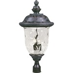 Carriage House VX Outdoor Post Mount - Oriental Bronze / Water Glass