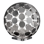 Sfera Globe Floor Lamp - Clear / Polished Chrome