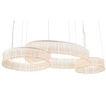 Venezia Triple Chandelier - Matte White / Amber