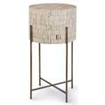 Bone Table - Antique Brass / Bone Tile