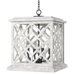 Coastal Living Chatham Pendant - White / Black