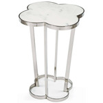 Clover Table - Polished Nickel / White