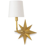 Etoile Wall Sconce - Natural Brass / White