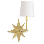 Etoile Wall Sconce - Natural Brass / White