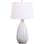 Coastal Living Glimmer Table Lamp - White / White