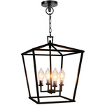 Hampton Outdoor Pendant - Black / Clear