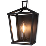 Coastal Living Hampton Outdoor Wall Sconce - Black / Clear