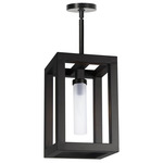 Montecito Outdoor Pendant - Charcoal / Frosted