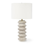 Coastal Living Nova Wood Table Lamp - White / White