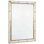 Plaza Rectangular Mirror - Gold Leaf / Mirror