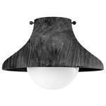 Surfside Wood Ceiling Light Fixture - Ebony / White