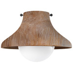 Surfside Wood Ceiling Light Fixture - Natural / White