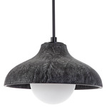 Coastal Living Surfside Wood Pendant - Ebony / White