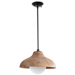 Coastal Living Surfside Wood Pendant - Natural / White