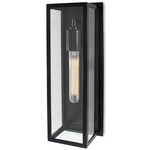 Sydney Outdoor Wall Sconce - Black / Clear