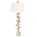 Trillium Table Lamp - Brass / White