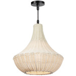 Vista Outdoor Chandelier - Black / White