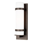 Alban Outdoor Wall Sconce - Antique Bronze / Opal