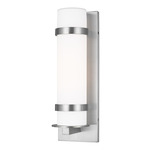 Alban Outdoor Wall Sconce - Satin Aluminum / Opal