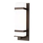 Alban Outdoor Wall Sconce - Antique Bronze / Opal