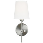 Baker Wall Sconce - Brushed Nickel / White