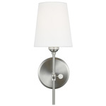 Baker Wall Sconce - Brushed Nickel / White