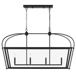 Charleston Linear Pendant - Midnight Black / Clear